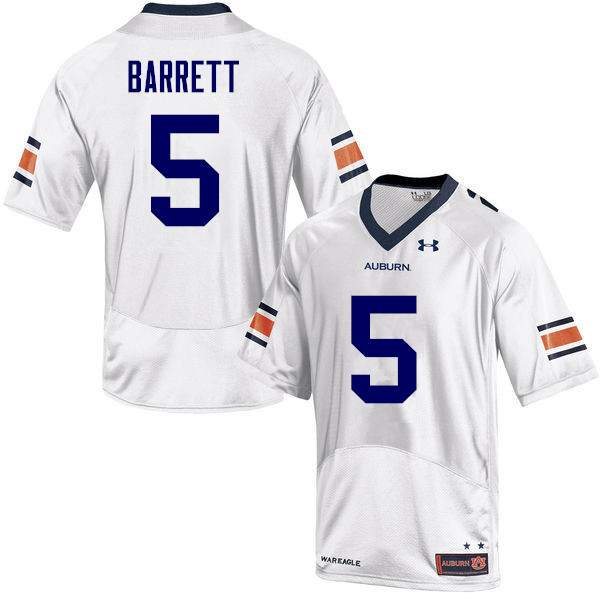 Auburn Tigers Men's Devan Barrett #5 White Under Armour Stitched College NCAA Authentic Football Jersey YIE7274AW